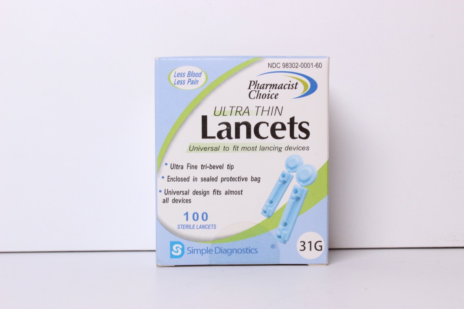 Pharmacist Choice Ultra Thin Twist Top 31G Lancets 100 Count - Brand New 