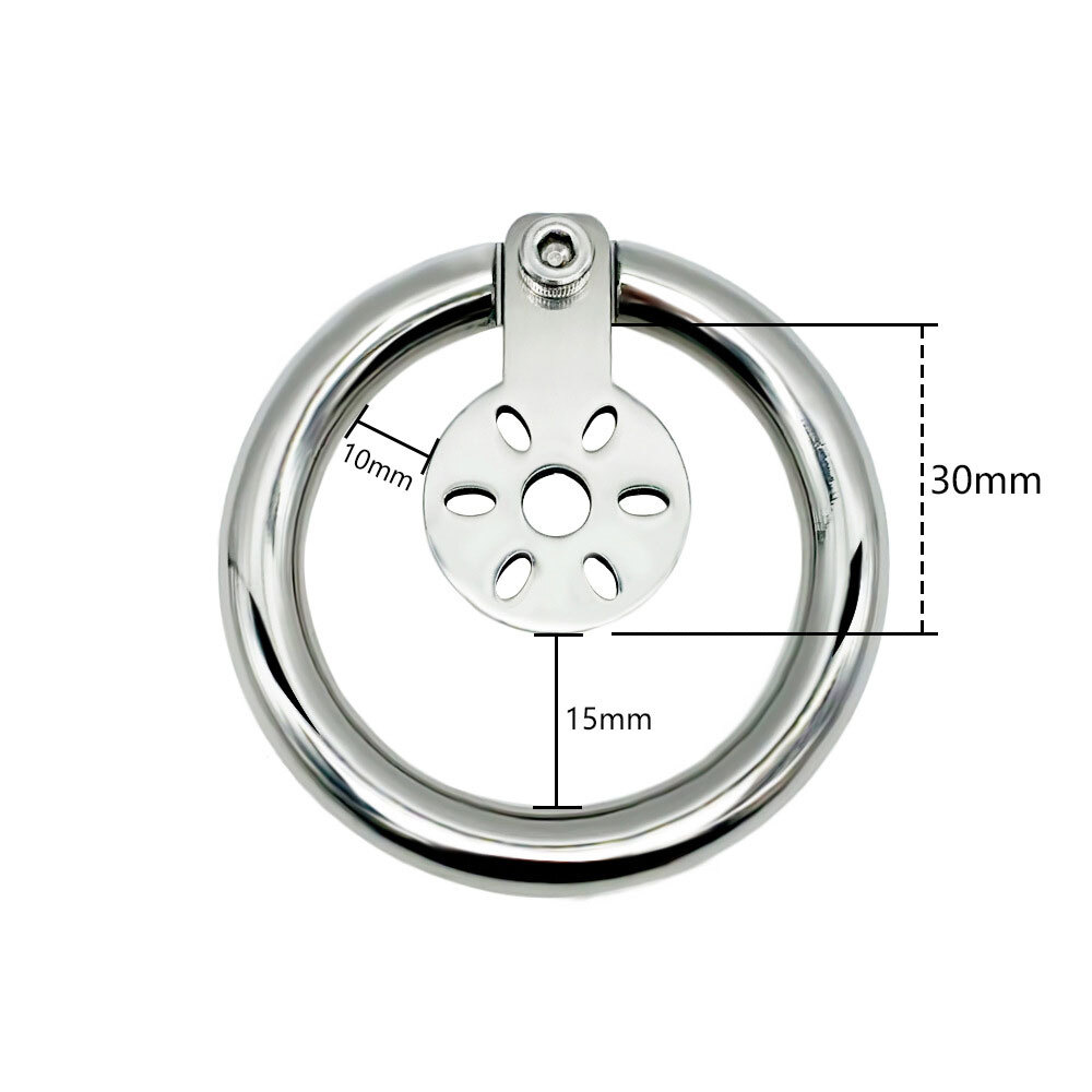 New Small Stainless Steel Cage Male Chastity Device Lightweigh Tight Rings~