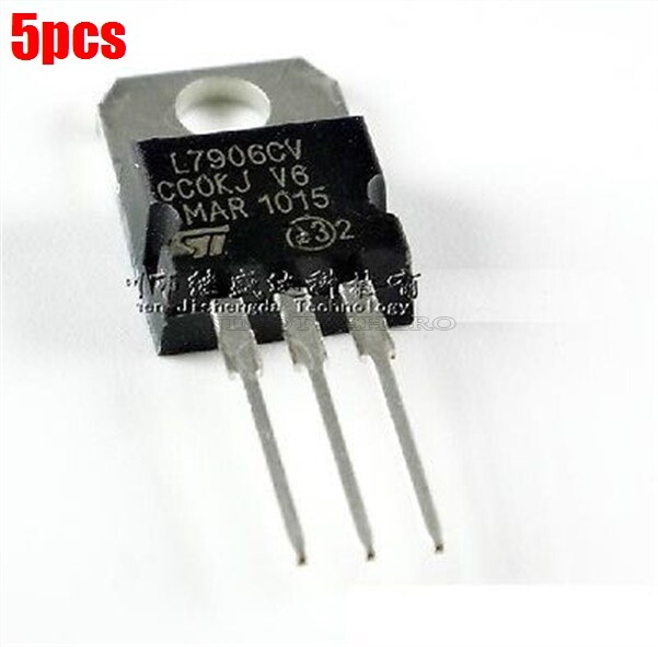 5Pcs 7906 L7906CV LM7906 Regulator Ic New ab