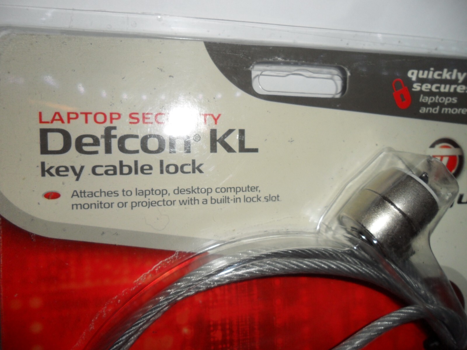 Targus DEFCON KL Key Cable Lock 6 Feet Notebook Laptop Security