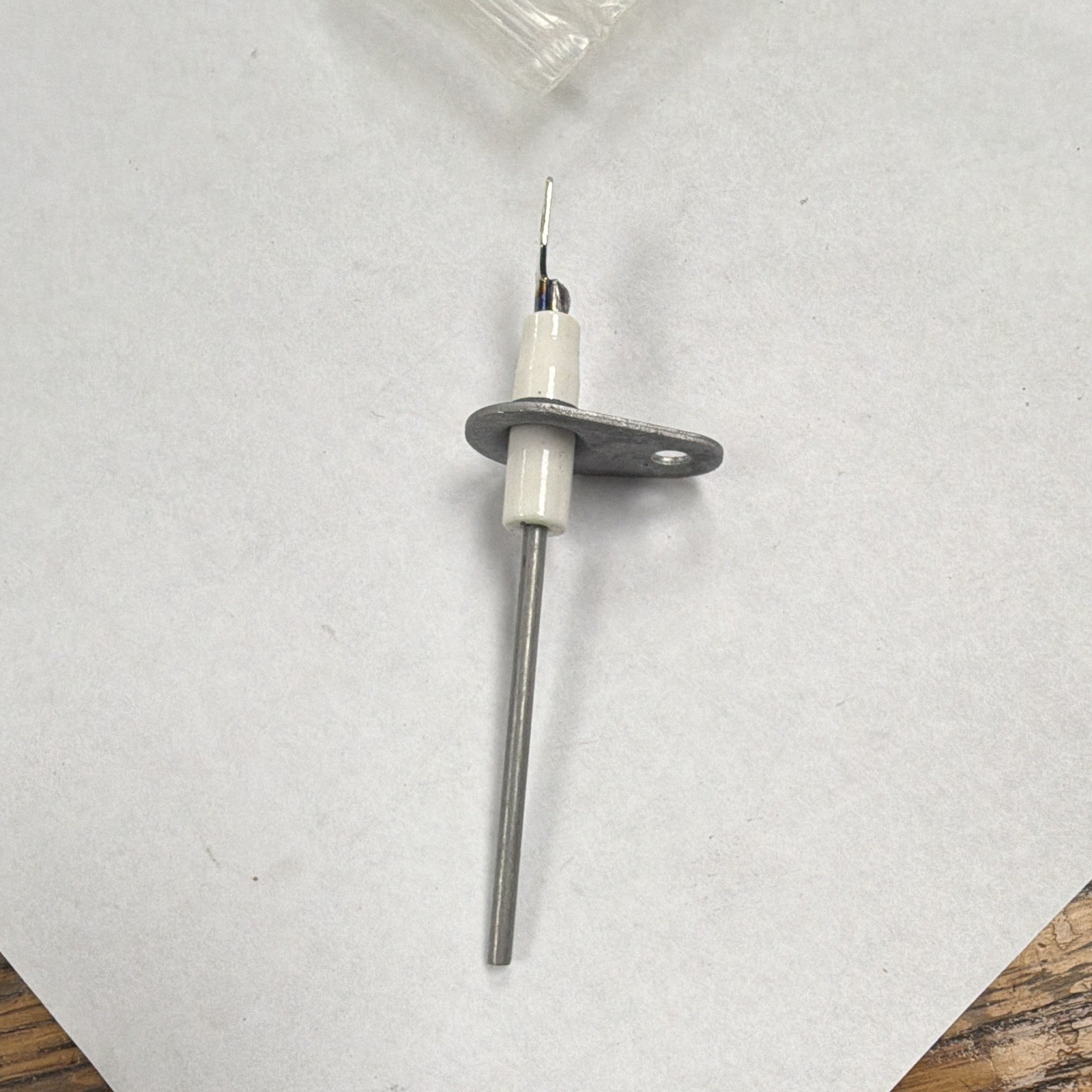 HVAC Sensor Probe Rod Assembly 2645136 Metal/Ceramic Silver/White