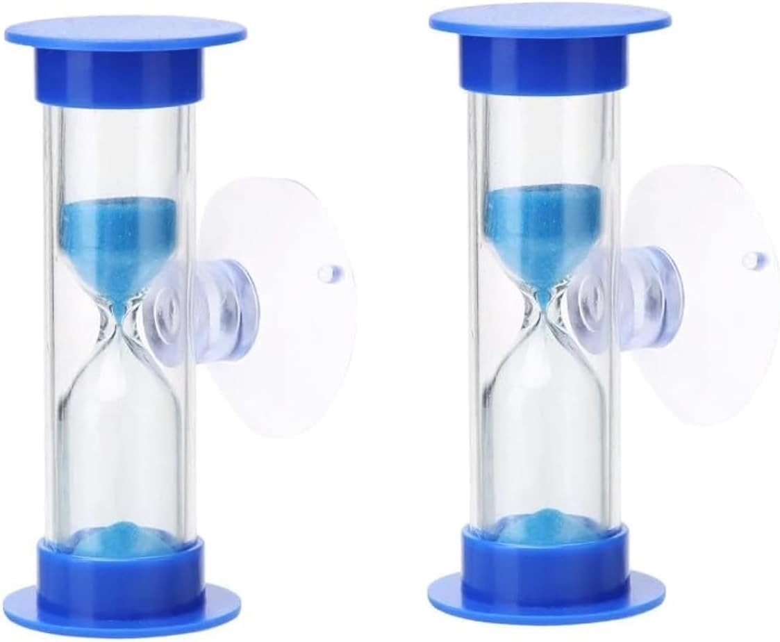 2Pcs Blue Toothbrush Timer for 2mins Sand Clock Timer 2 Minute Sand Timer, Pl...