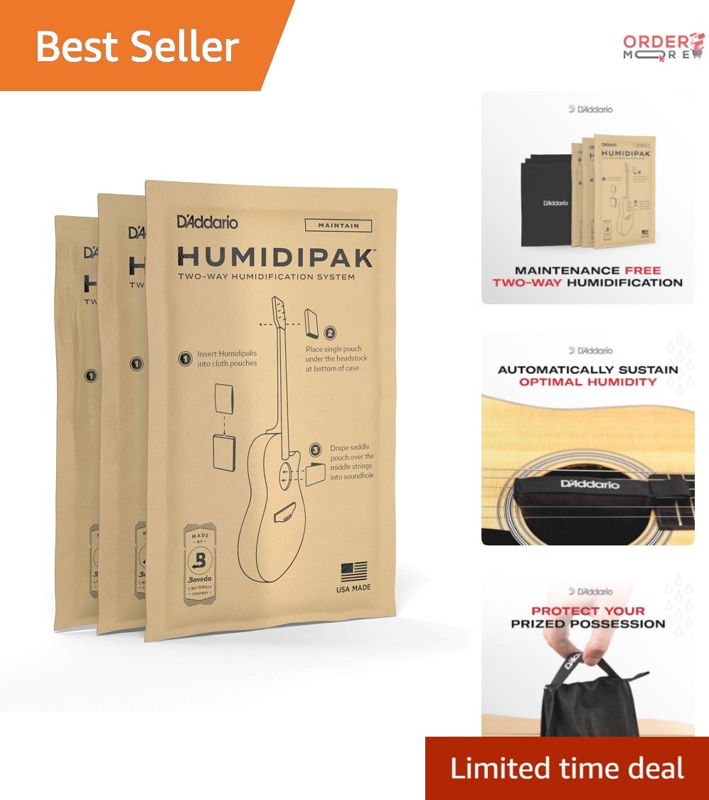 Guitar Humidifier Pack 3 Pcs Two-Way System Protects Wooden Instruments