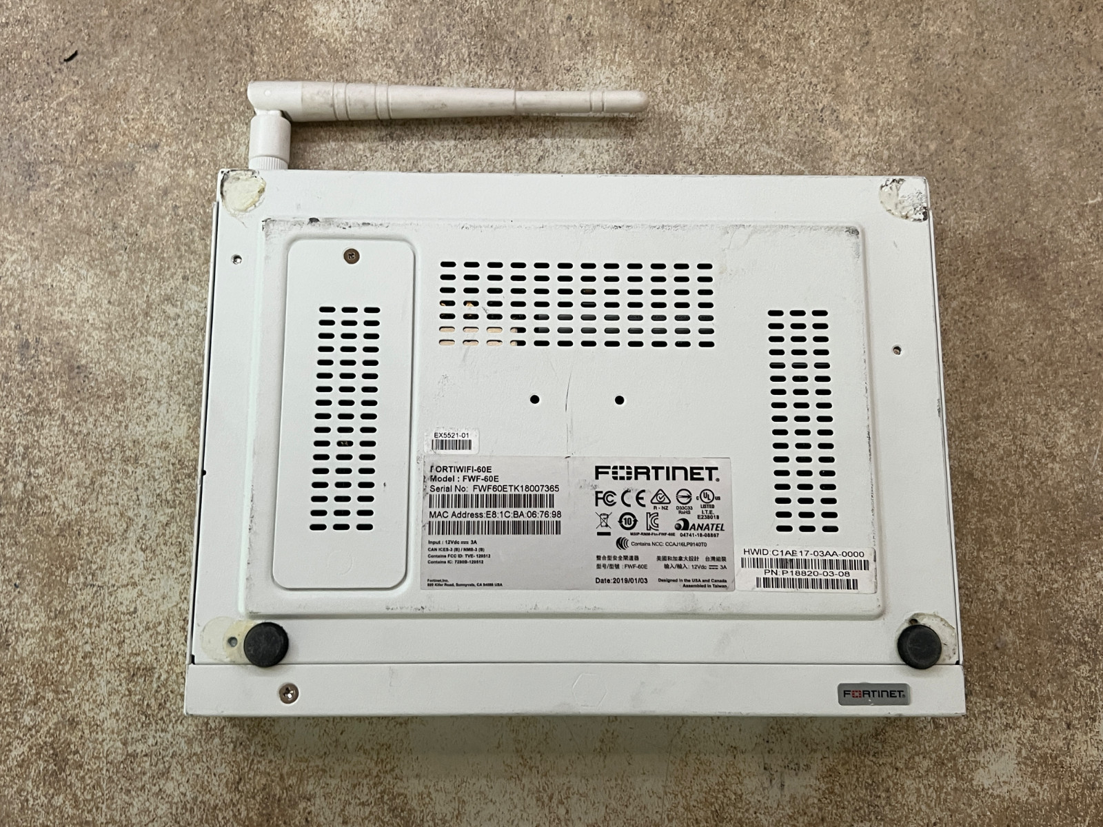 Fortinet FWF-60E FortiWiFi-60E Network Security Appliance