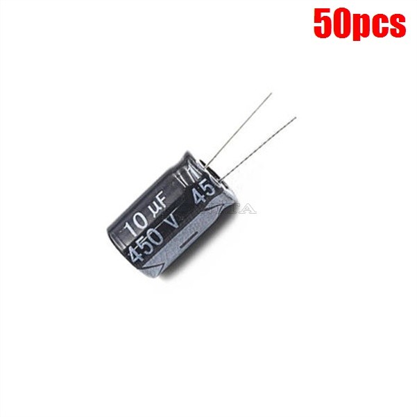 50Pcs Electrolytic Capacitor 450V10UF 13X21MM 10Uf 450V New Ic ku