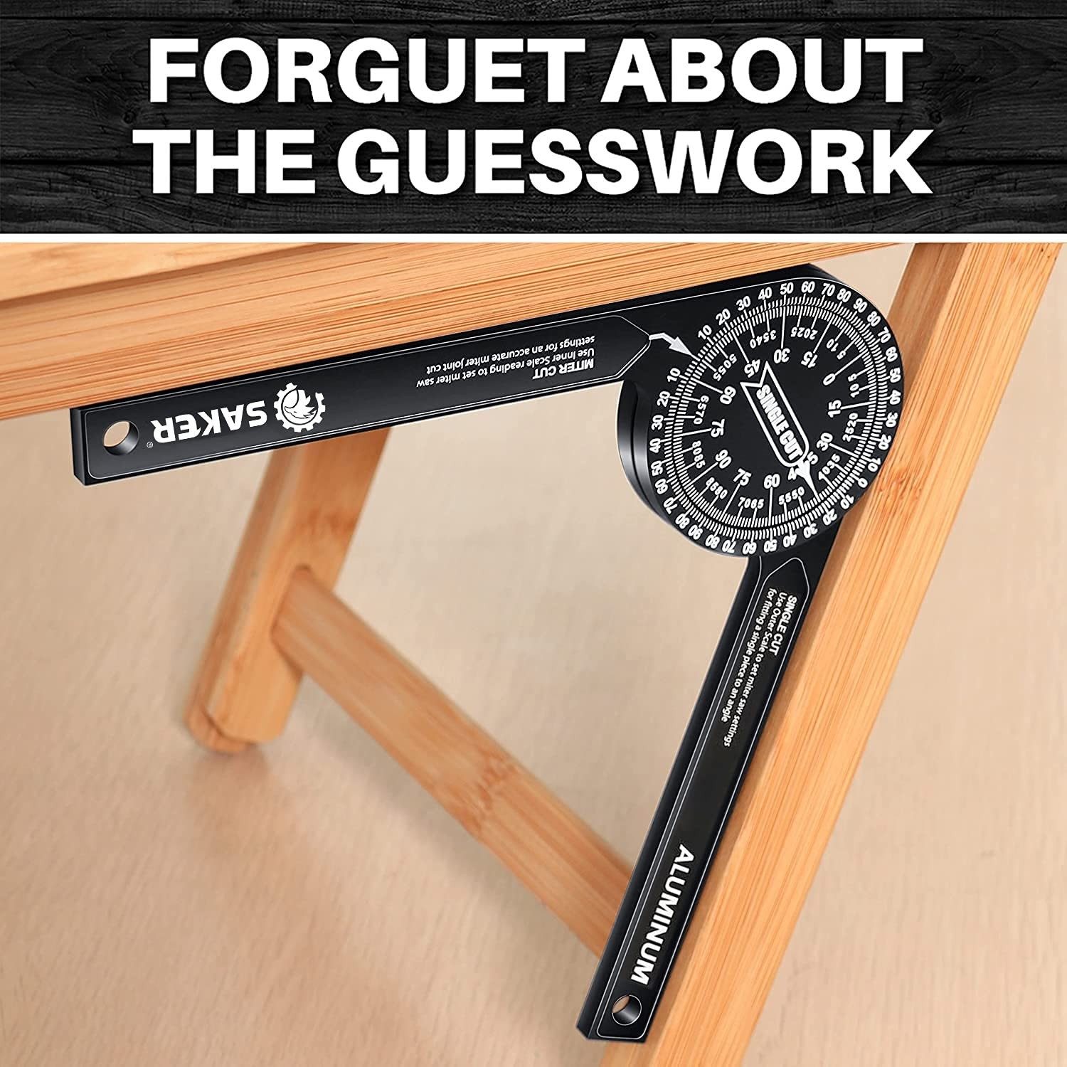 Versatile 7-Inch Laser Engraved Miter Saw Protractor for Accurate Measurements