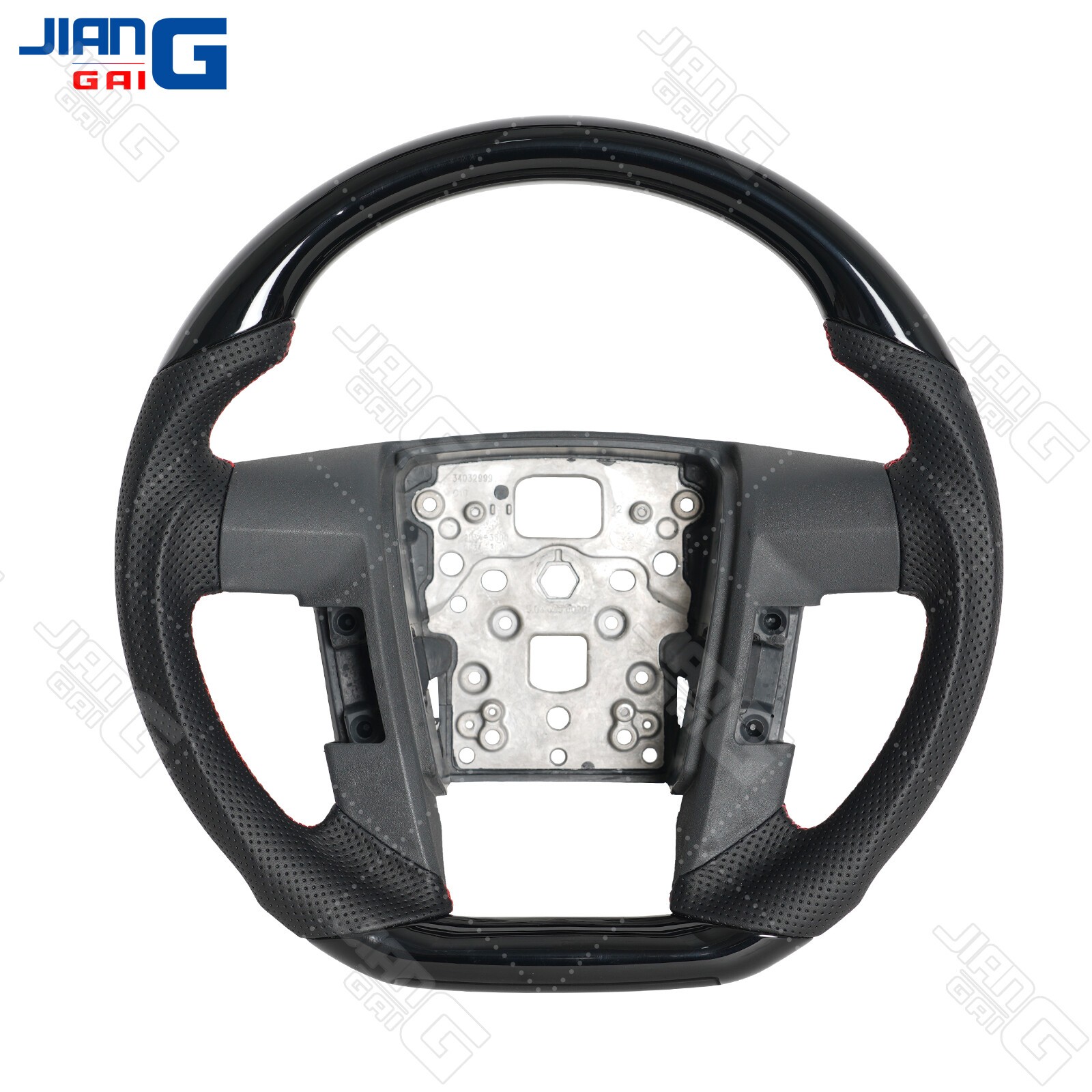 Piano Black Sport Black Leather Steering Wheel Fit Ford F150 Raptor 2009-2014