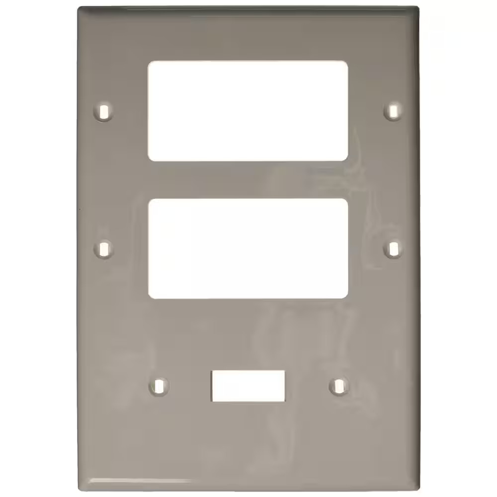3-Gang White 1-Toggle / 2-Decora/Rocker Nylon Standard Wall Plate (1-Pack)
