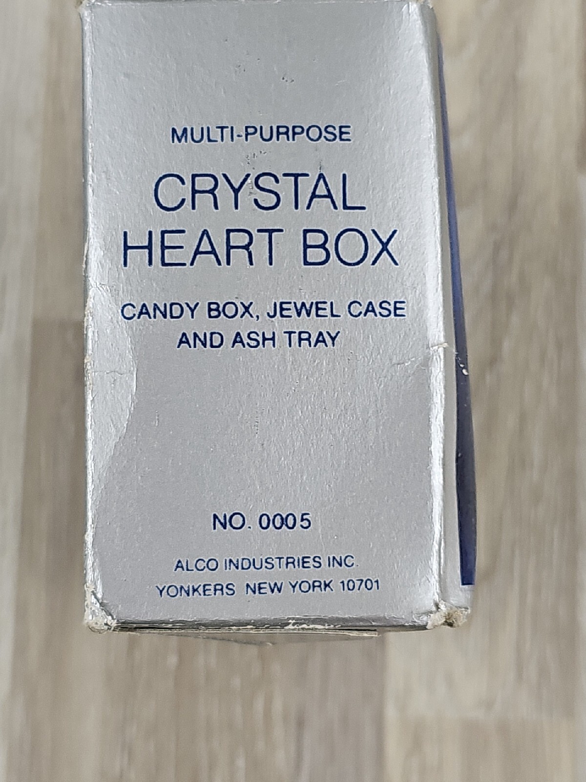 Alco Crystal Heart Box ~ 2½ Inch