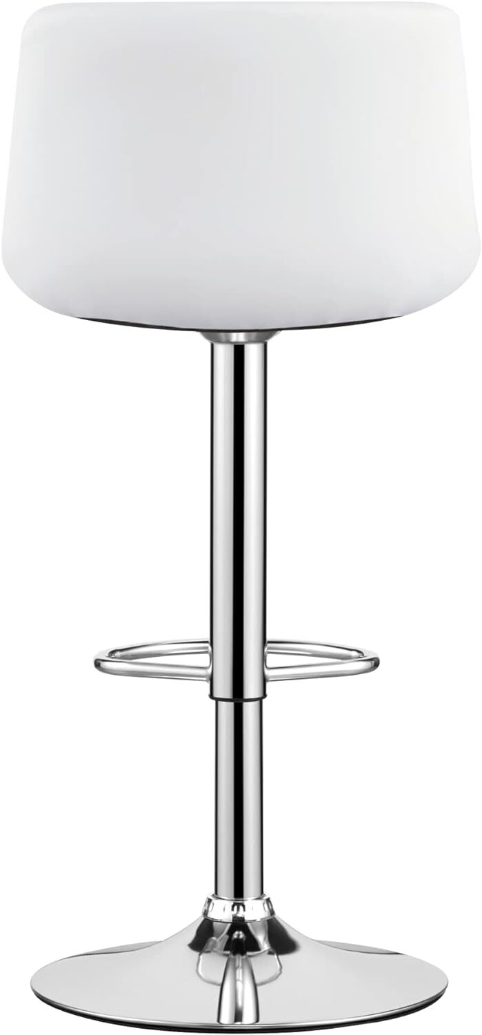 MINCETA Bar Stools,Modern Upholstered Swivel Stool,Adjustable Height 24" to 34".