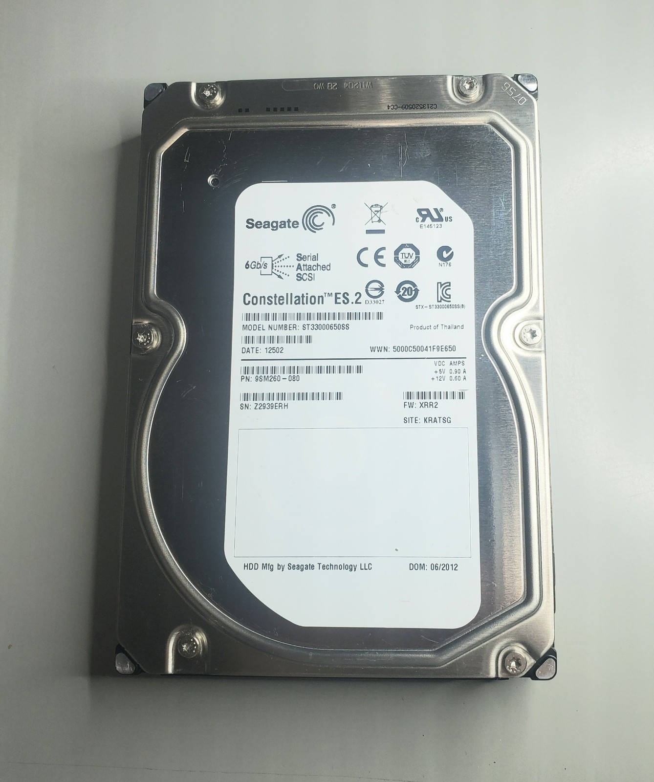 Seagate, 3.5 inch 9ZM275-080 Drive, 2TB, SAS, HDD ST2000NM0023