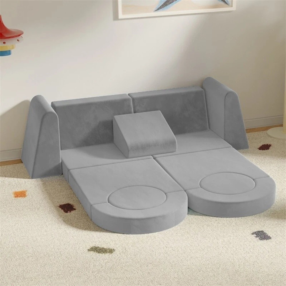 13PCS Modular Kids Play Couch, Foam Building Sofa Cushions & Fort for Boys Girls