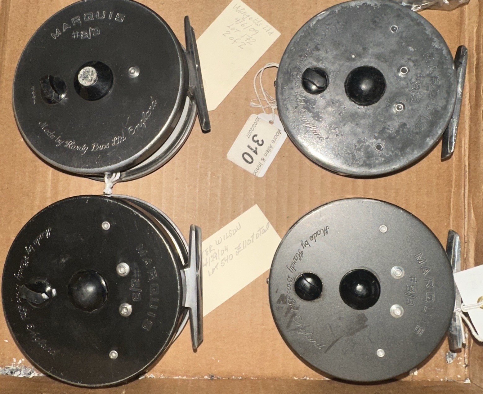 Set of 4 Vintage Rare Hardy Marquis #8/9 Fly Reels Vintage