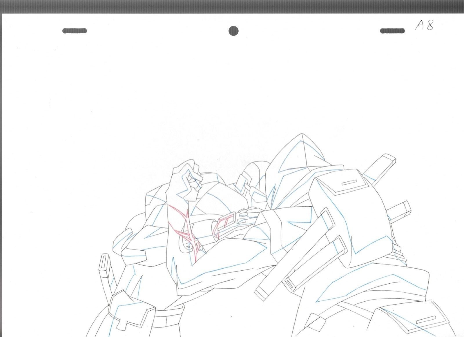 GI JOE Cartoon Animation 11.5x8.25" Drawing Snake Eyes vs Storm Shadow A8-9