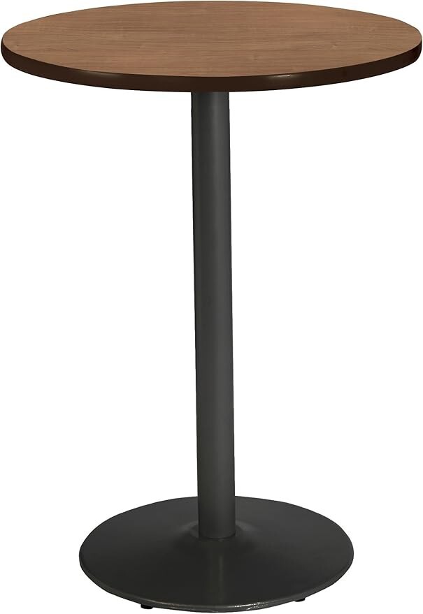 KFI Seating Mode 30" Round Bar Height Kitchen Pantry Cafe Table Round Black Base
