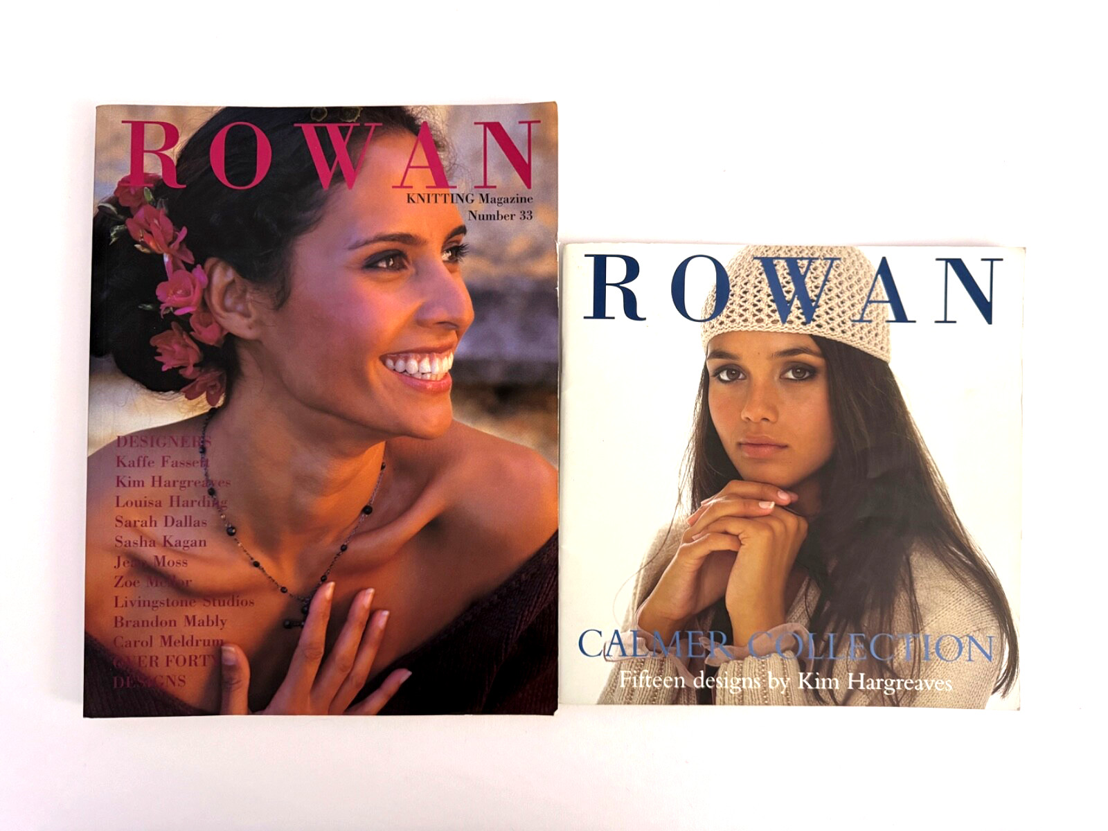 Rowan Knitting Patterns Books 2-Set: Magazine No 33 -2003 Calmer Collection-2002