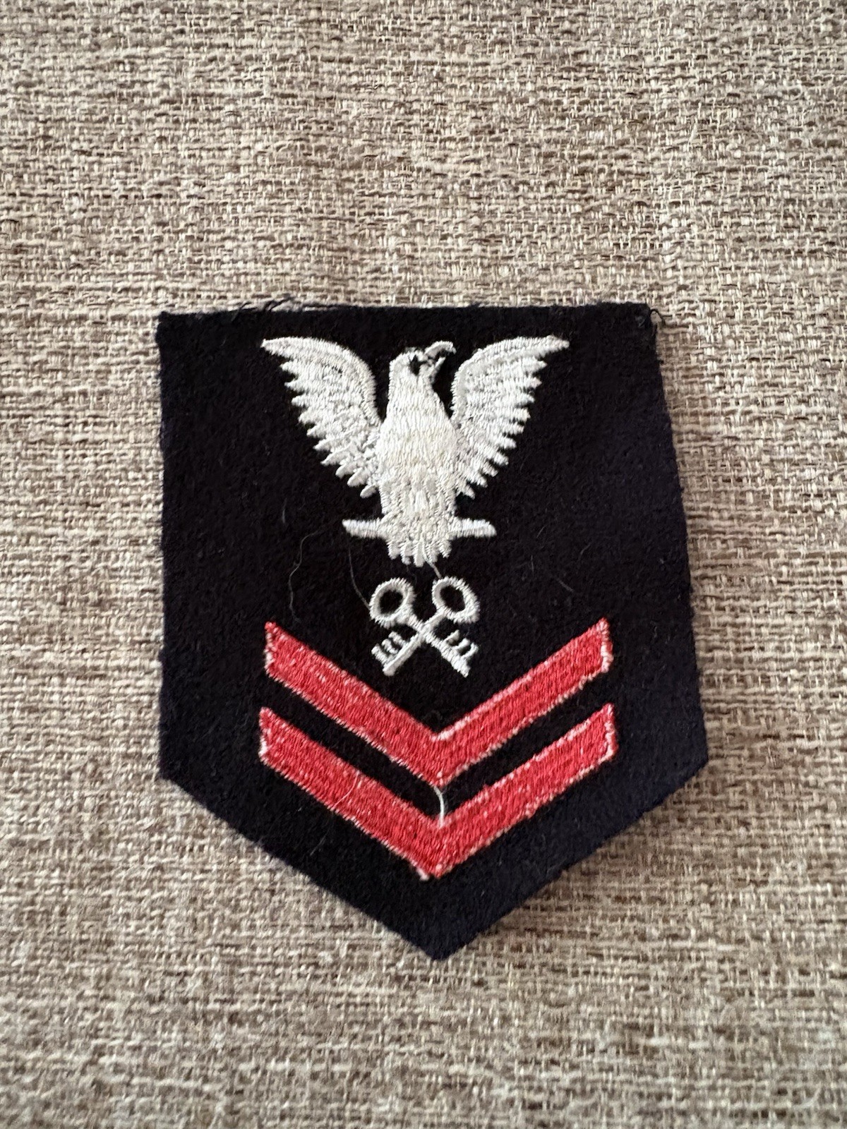 USN Female 2nd Class Patch Storekeeper US Navy Rating Black