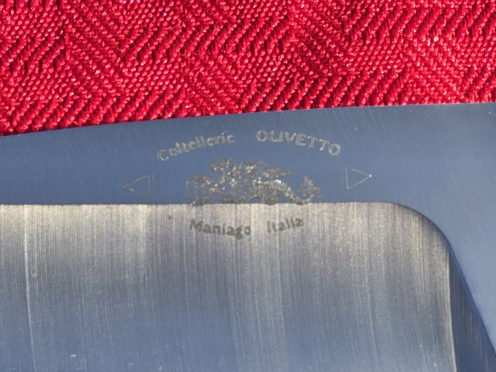 COLTELLO OLIVETTO Hunting Fixed Blade Hunter Knife Handle Italy UNUSED COND EXC