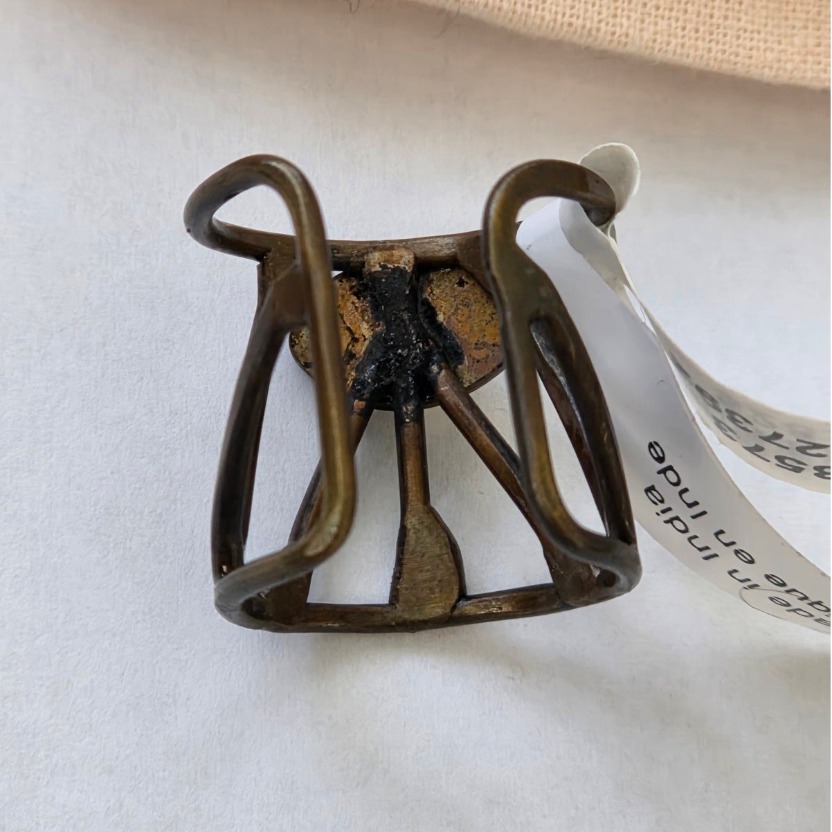 Free People Ariana Ost Caged Cuff Ring Statement Eye Stone