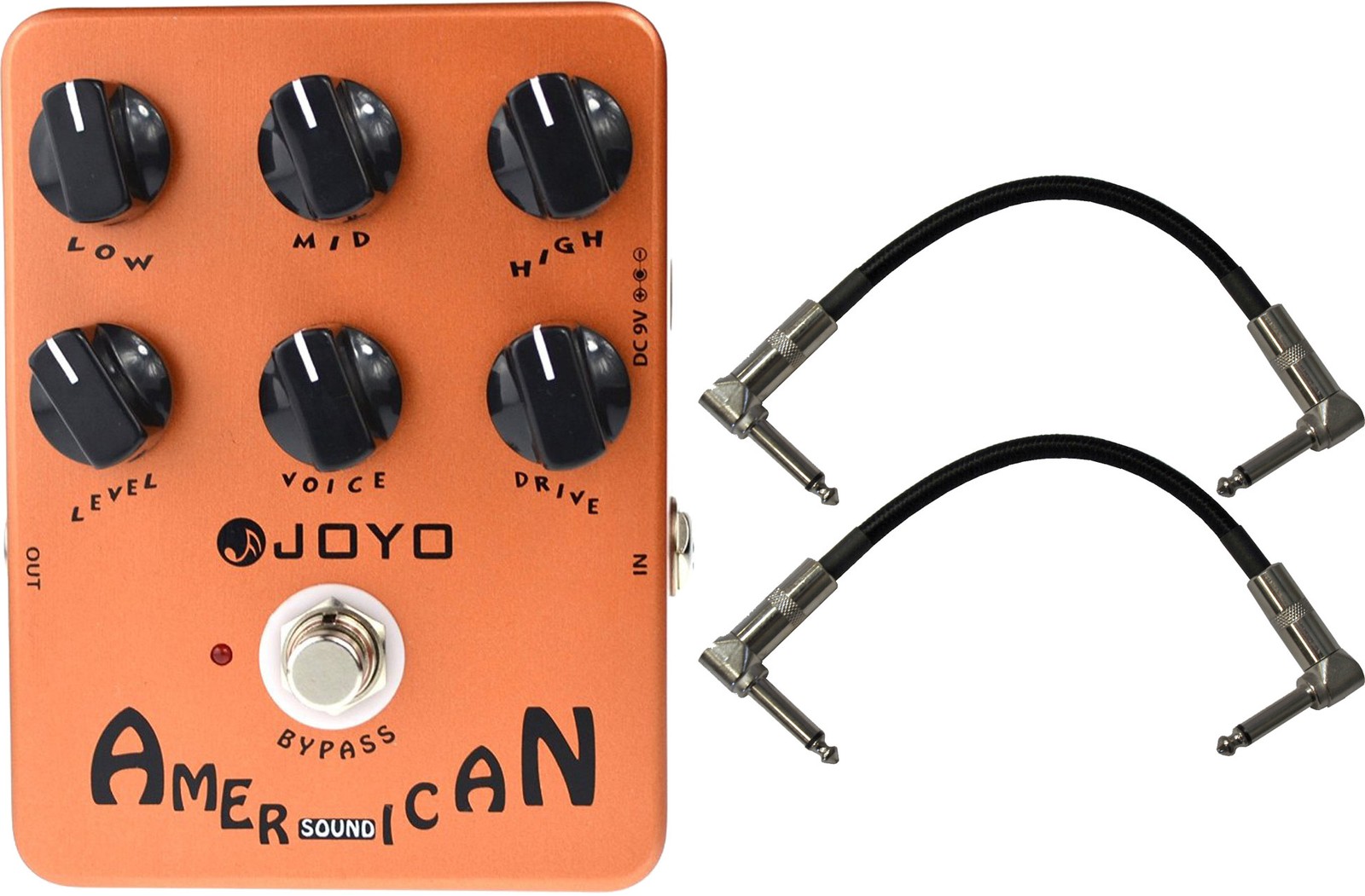 Joyo JF-14 American Sound 57 Deluxe Tone Pedal US Dealer w/ 2 Patch Cables