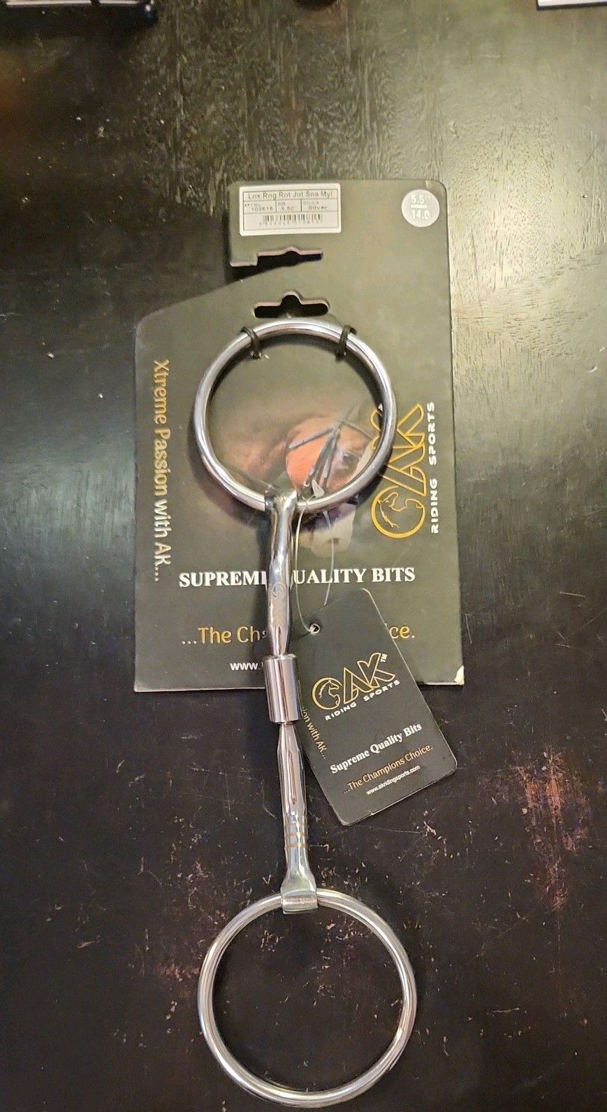 AK Loose Ring Rotary Curved Snaffle Horse Riding Bit