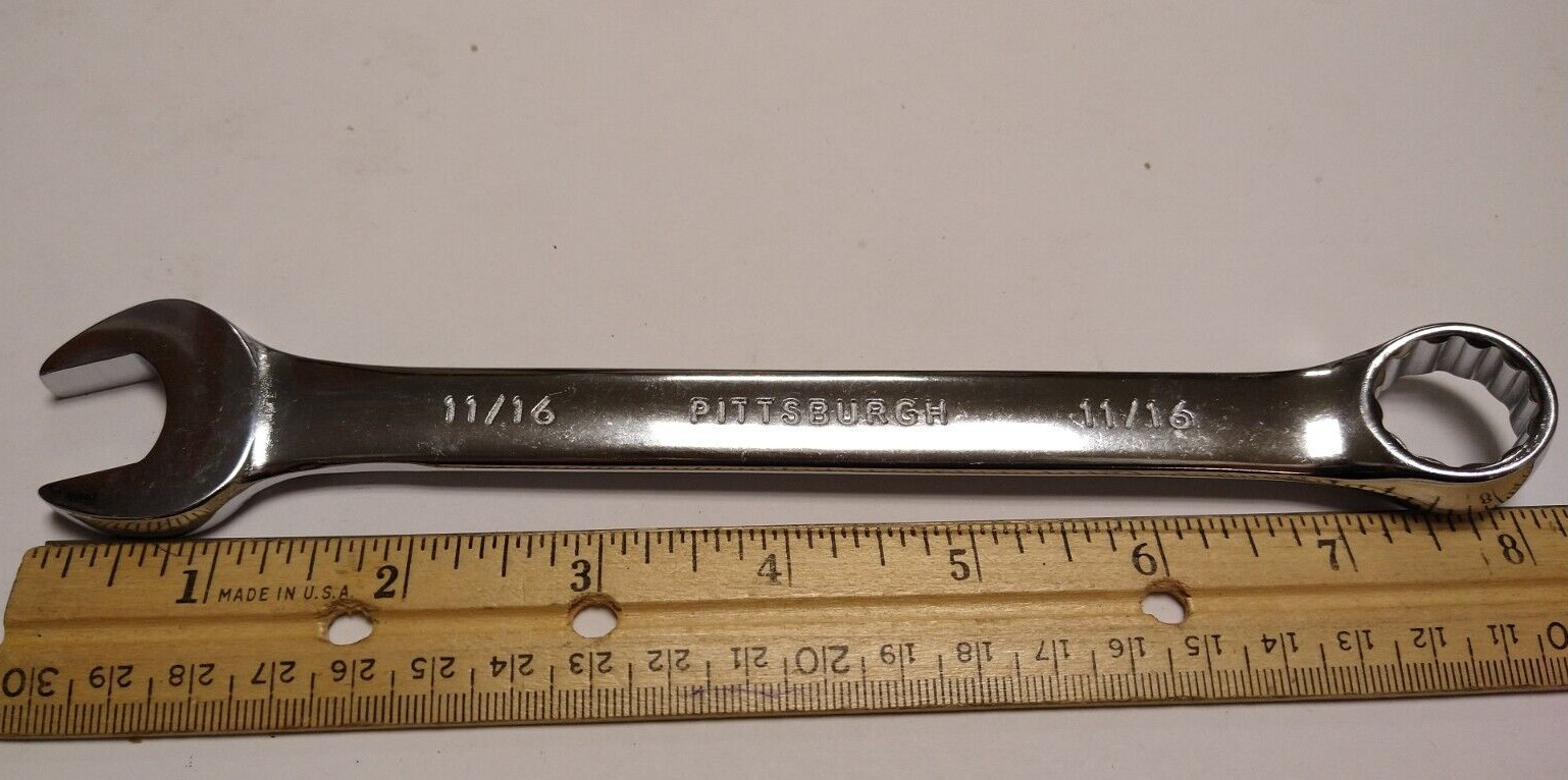 Pittsburgh 11/16" Combination Wrench Chrome Vanadium T1533