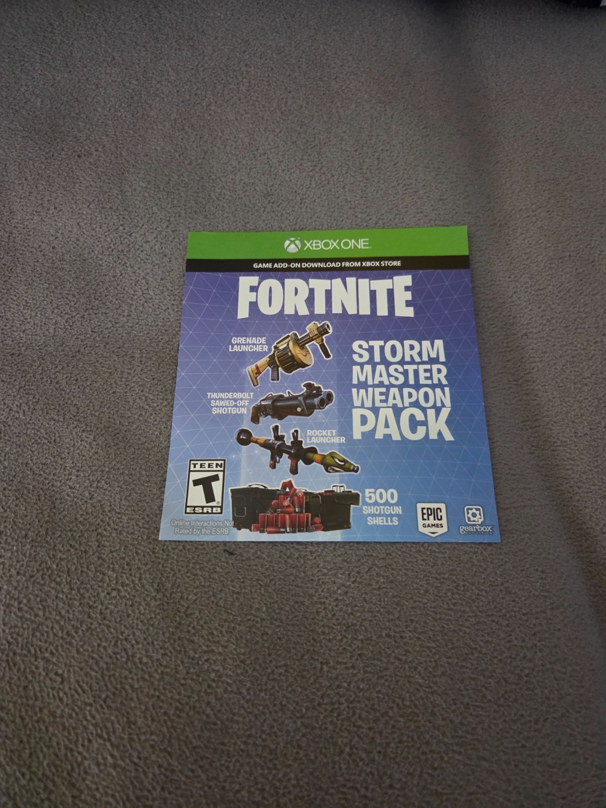 Fortnite Founders edition code unused + rare storm master weapon pack + disk