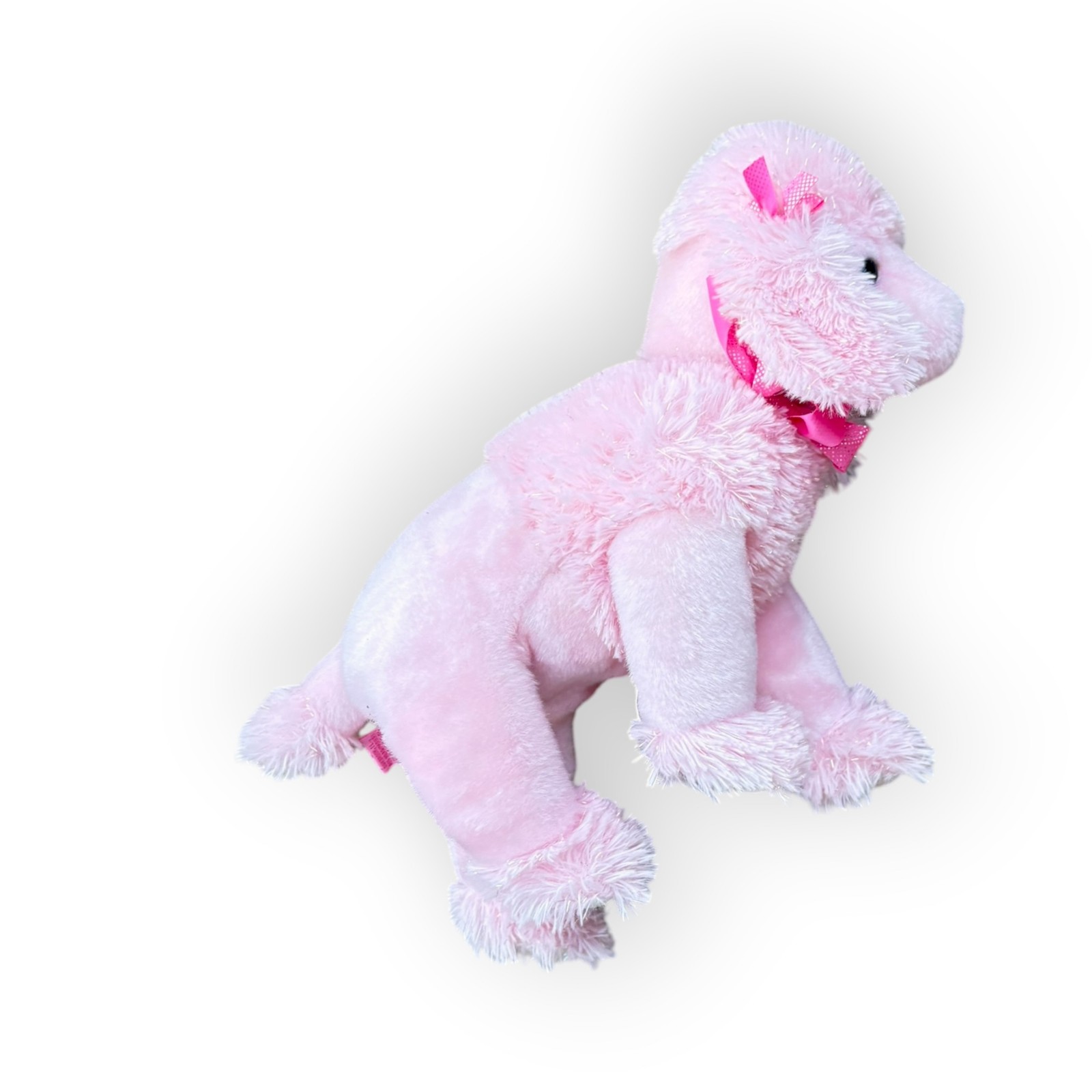Ty Pinky Poo Plush Poodle Dog Stuffed Animal Pink Sparkle Beanie Baby Style