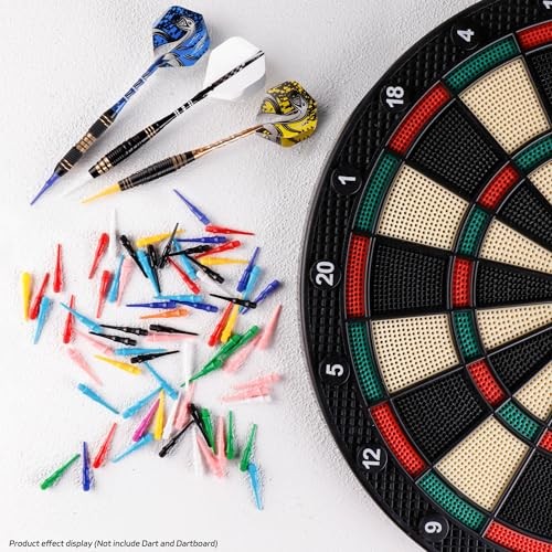 2BA Thread Soft Tip Dart Points 500 Pack, 10 Colors, Plastic Dart Tips 500pcs