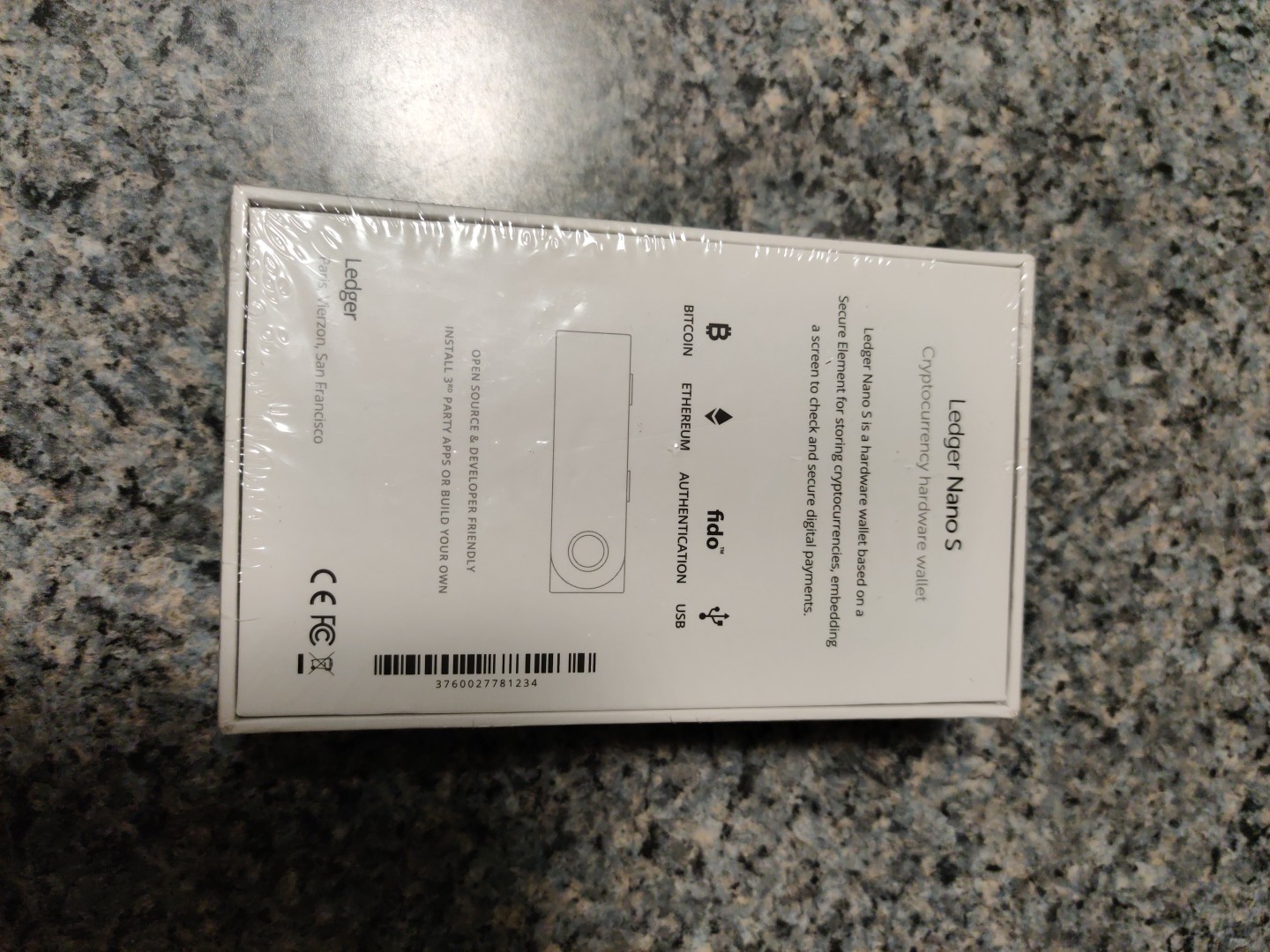 Ledger Nano S Hardware Cryptocurrency Wallet Sealed