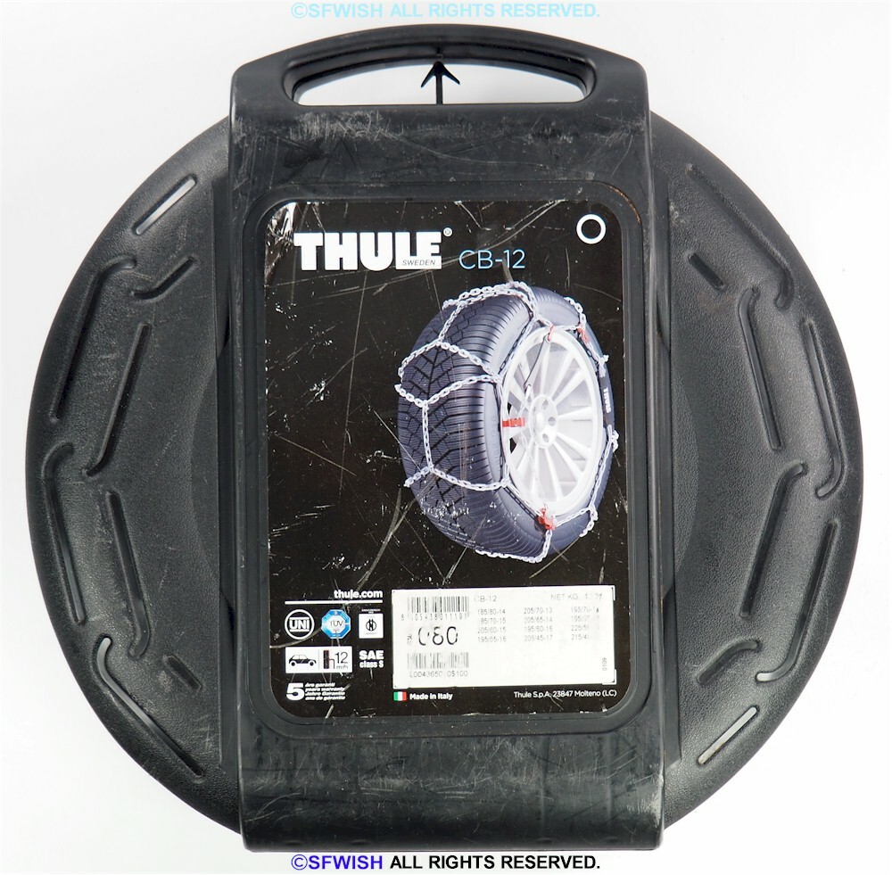 NEW Thule CB-12 080 Snow Chains (1 Pair) w/Pliers & Glove *PLEASE READ!*