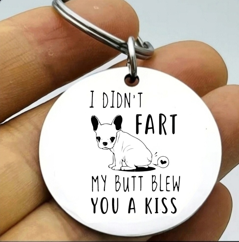 Puppy Dog Blow You A Kiss  Funny Paw Baby Hot Art Keychain