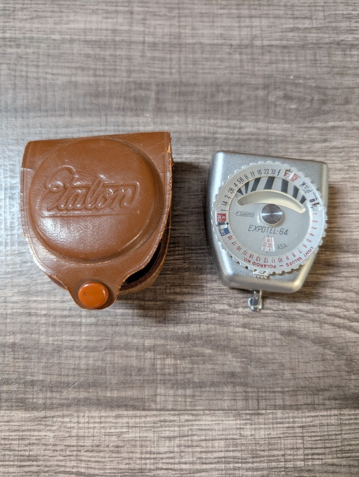 Eaton Expotel-64 Light Meter w/ Leather Case Photography Exposure Meter (#305)