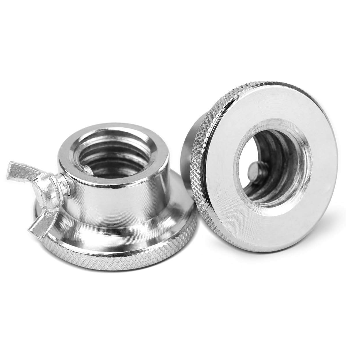 2Pcs Nut Anti-Slip Standard Barbell Spin-Lock Collars Screw Clamps for Silver