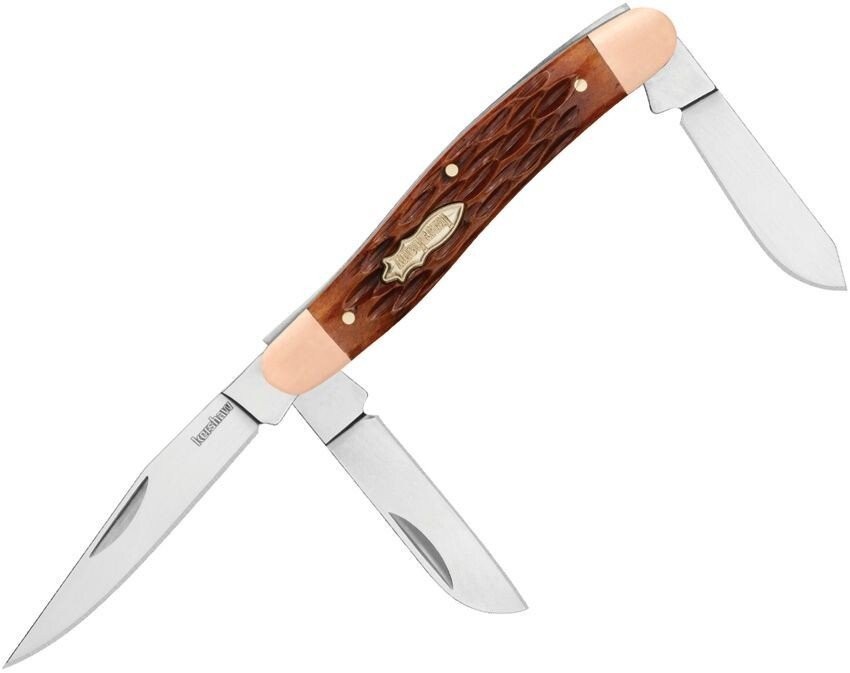 Kershaw Brandywine Folder Brown Pocket Knife Steel Clip And Spey Blades 4382BJB
