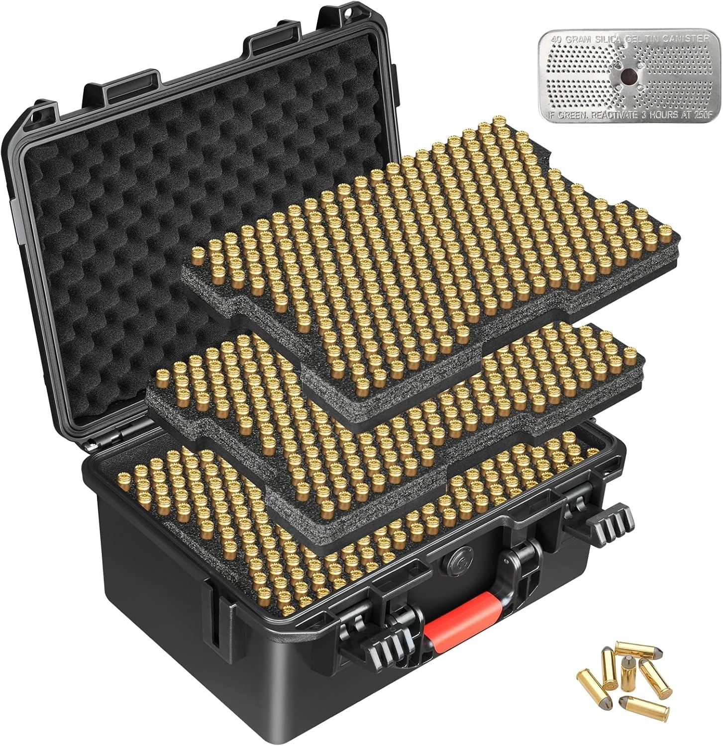 9mm Ammo Box Storage Case Waterproof Ammo Case Organizer Durable Ammunition