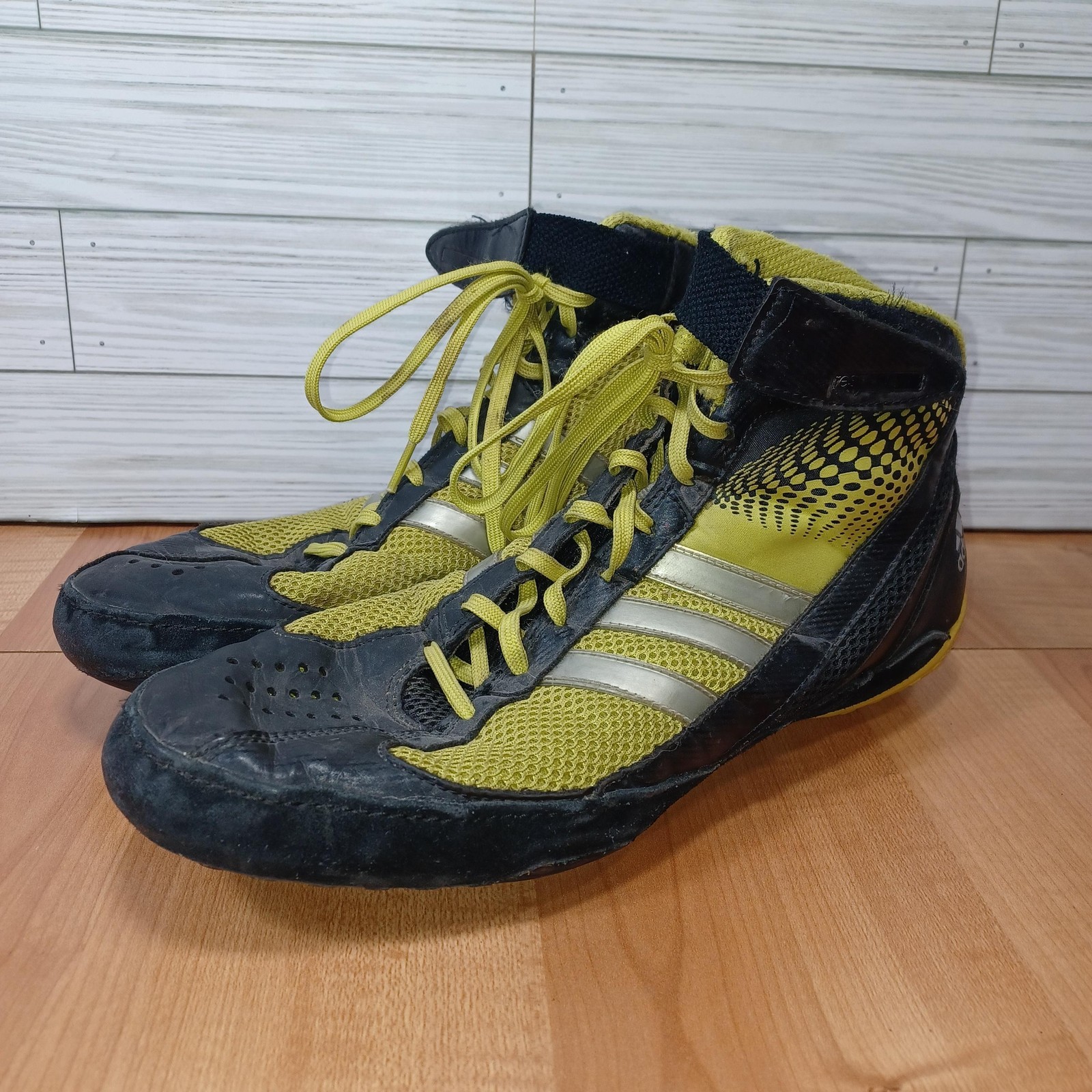 Adidas Response 3.1 Wrestling Shoes Mens 11.5 MMA Black Yellow AdiZero Boxing