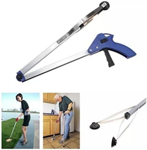 New Version] 2 Pack Foldable Reacher Grabber Tool, Long 32" Foldable Extender...