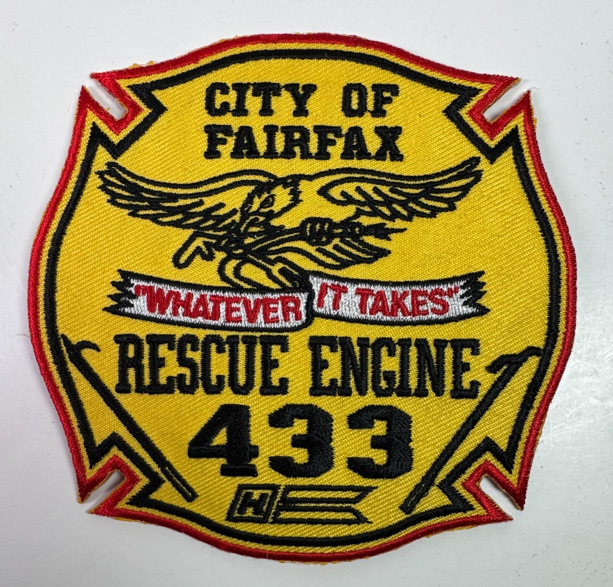 Fairfax City Rescue Engine 433 Virginia Fire Hurst Patch T6