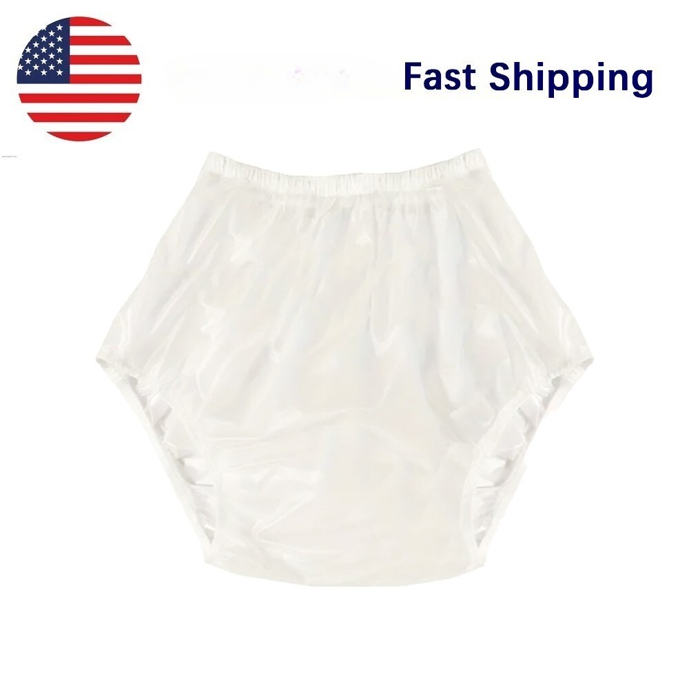 Frosted Plastic Pants (PVC) Adult Diaper Cover Reusable Incontinence Pants