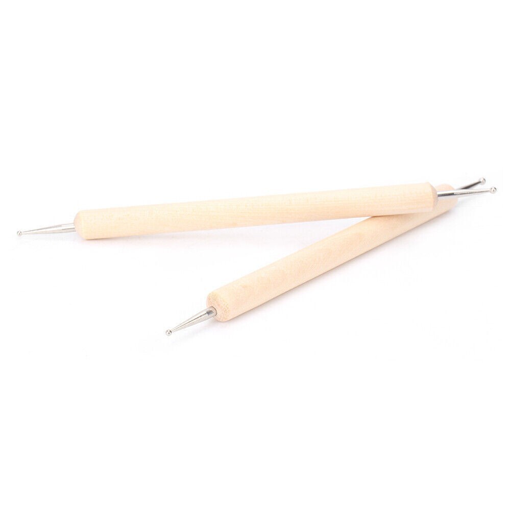 5 pcs DIY Leather PMC Craft Modelling Splicing Embossing Spoon Carving Tool Kit