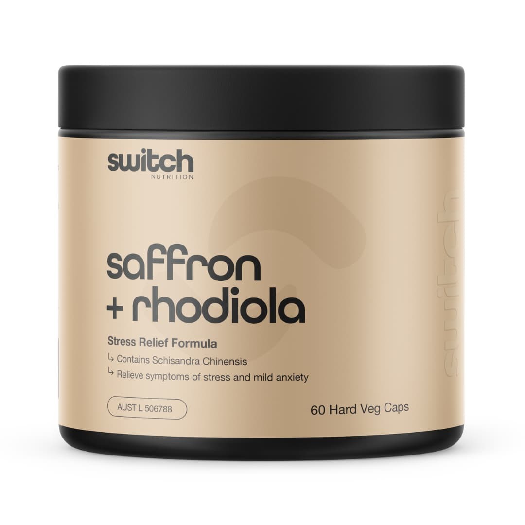 New Switch Nutrition Saffron + Rhodiola Stress Relief Formula 60 Capsules