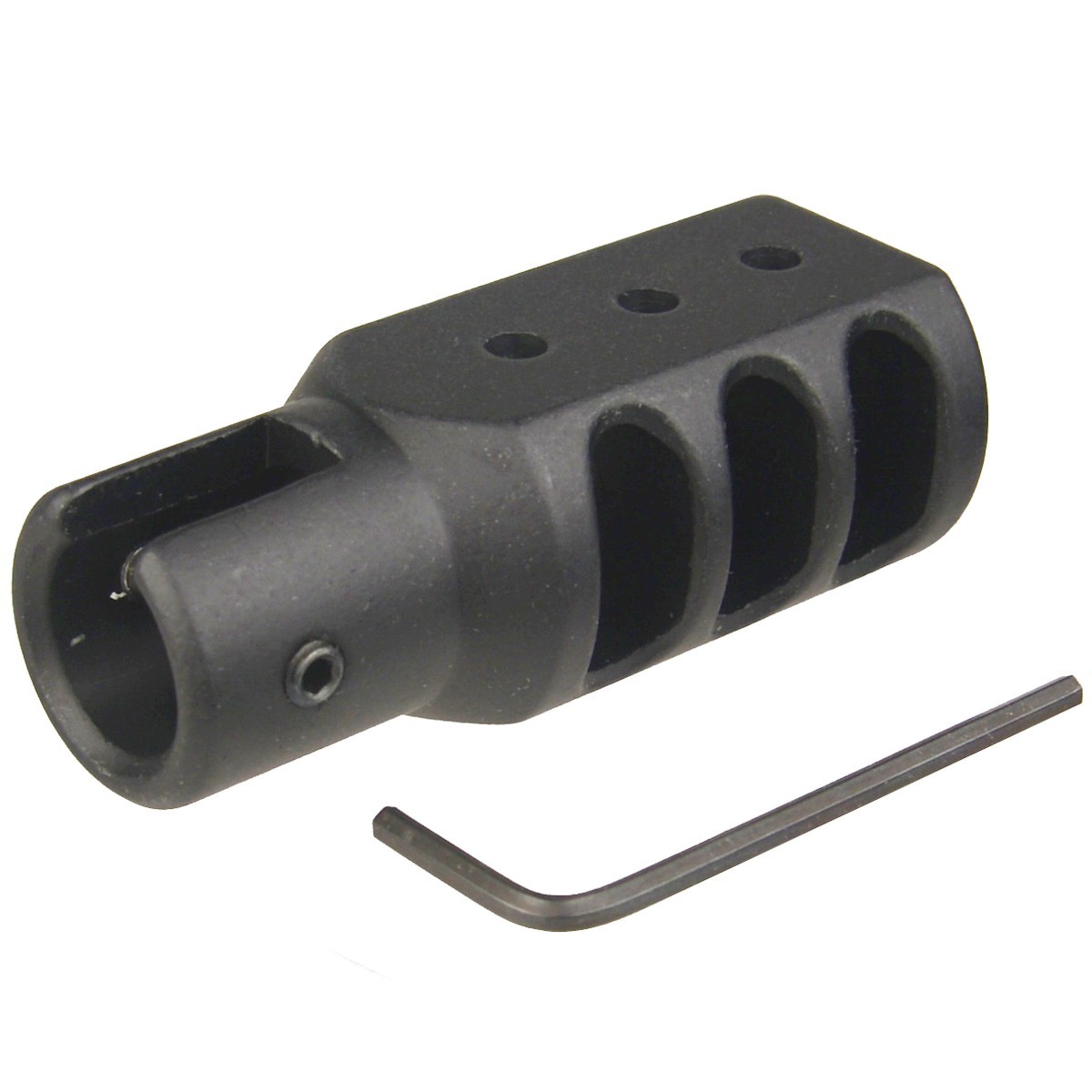 NEW Aluminum Black Slip On Ruger 1022 10 22 Muzzle Brake Tanker Style