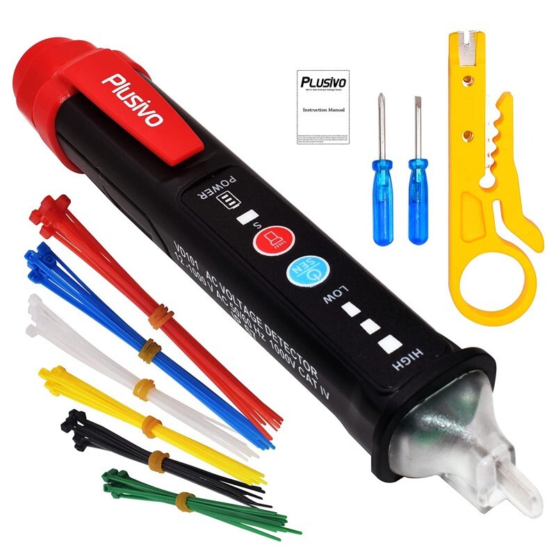 Non-Contact AC Electrical Tester Pen Voltage Detector Light 12~1000V Accessories