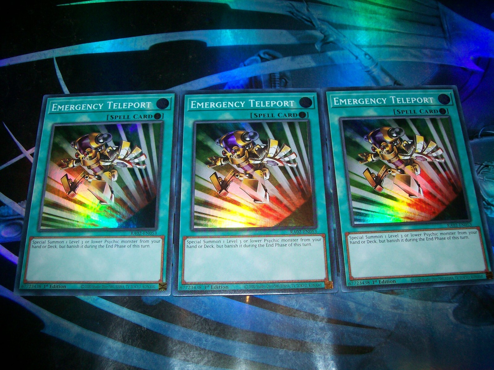 3x Emergency Teleport 1st Edition Super Rare RA02-EN053 Yu-Gi-Oh!