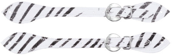 Tough 1 Ladies Hair on Zebra Stripe Spur Strap Horse Tack Equine