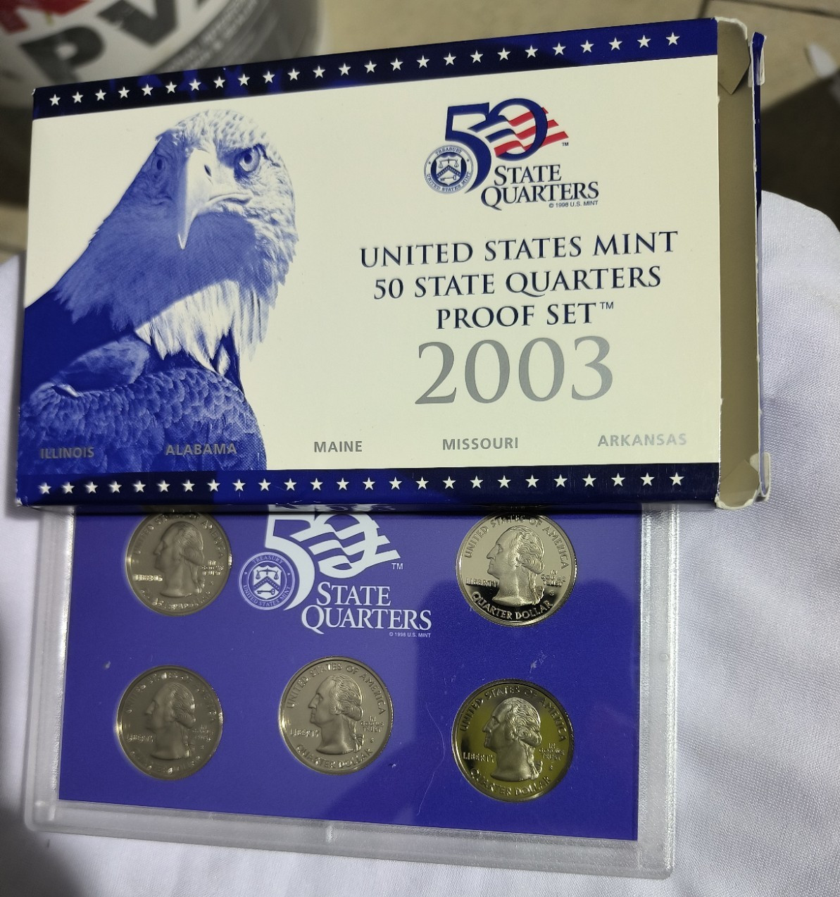 United States Mint 2003 50 State Quarters Proof Set San Francisco 25C Copper