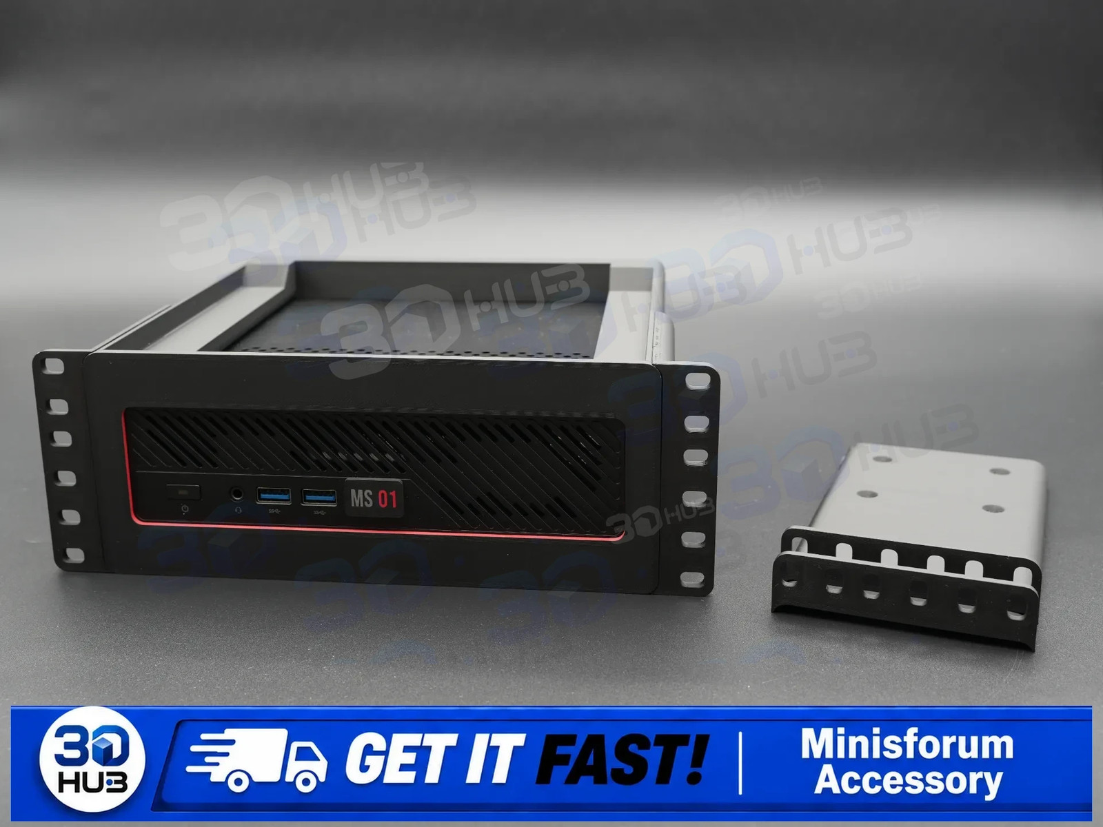 Minisforum MS-01 MS-A2 2U Rack Enclosure Mount - 10"