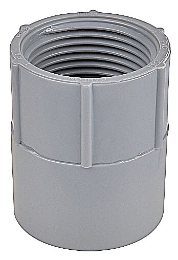 Carlon E942R, 6", Schedule 40, Gray, PVC, Female, Socket, Conduit Adapter, 1pc