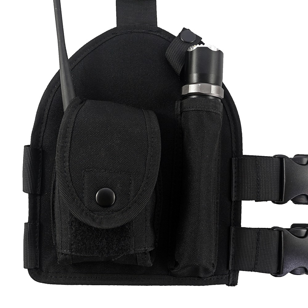 Utility Handcuff Storage Tactical Drop Leg Flashlight Pouch Adjustable Thigh Rig
